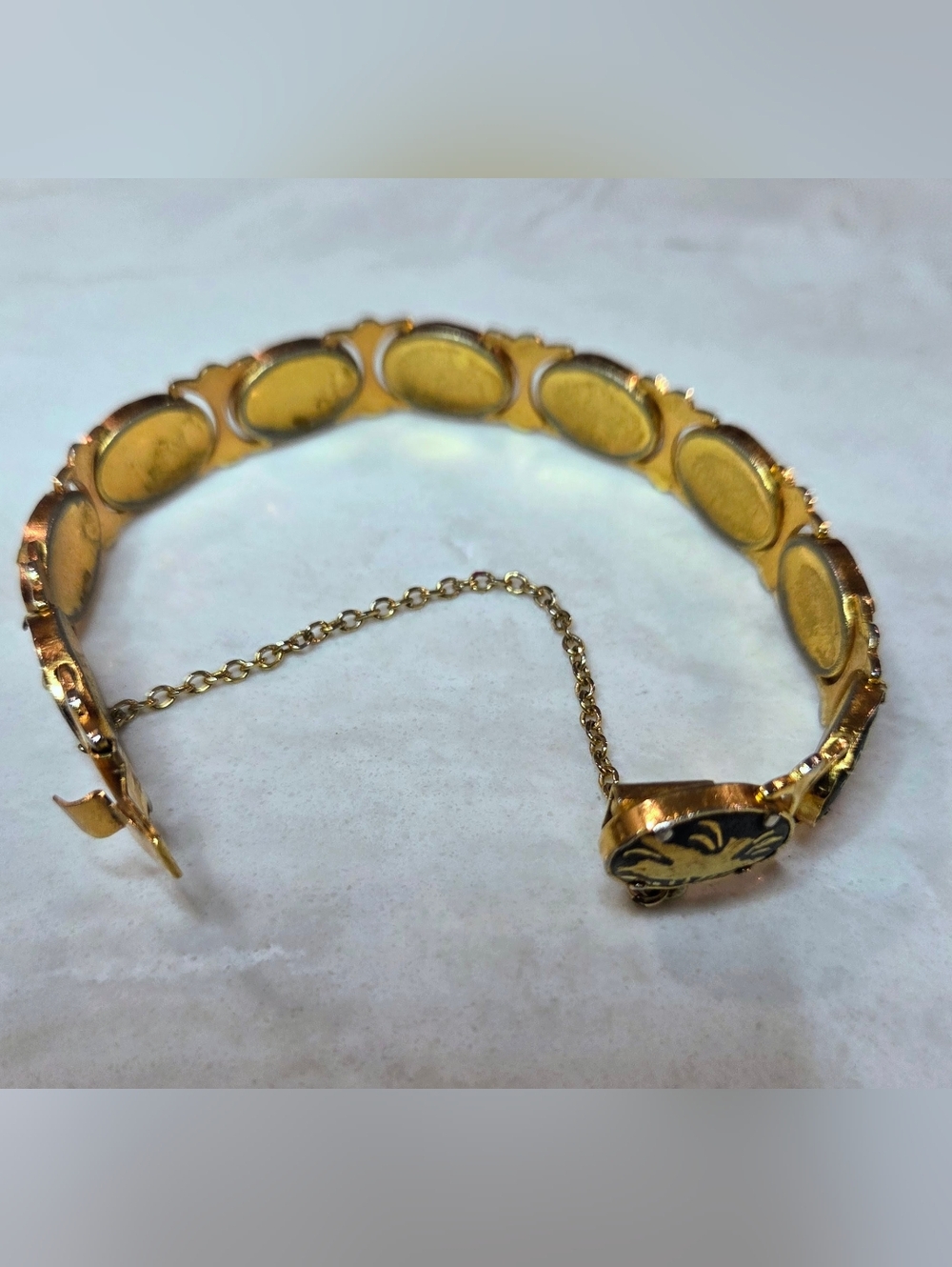 Vintage Link Panel Damascene Bracelet - Picture 5 of 5